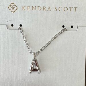 Kendra Scott Pendant “A” Silver Necklace